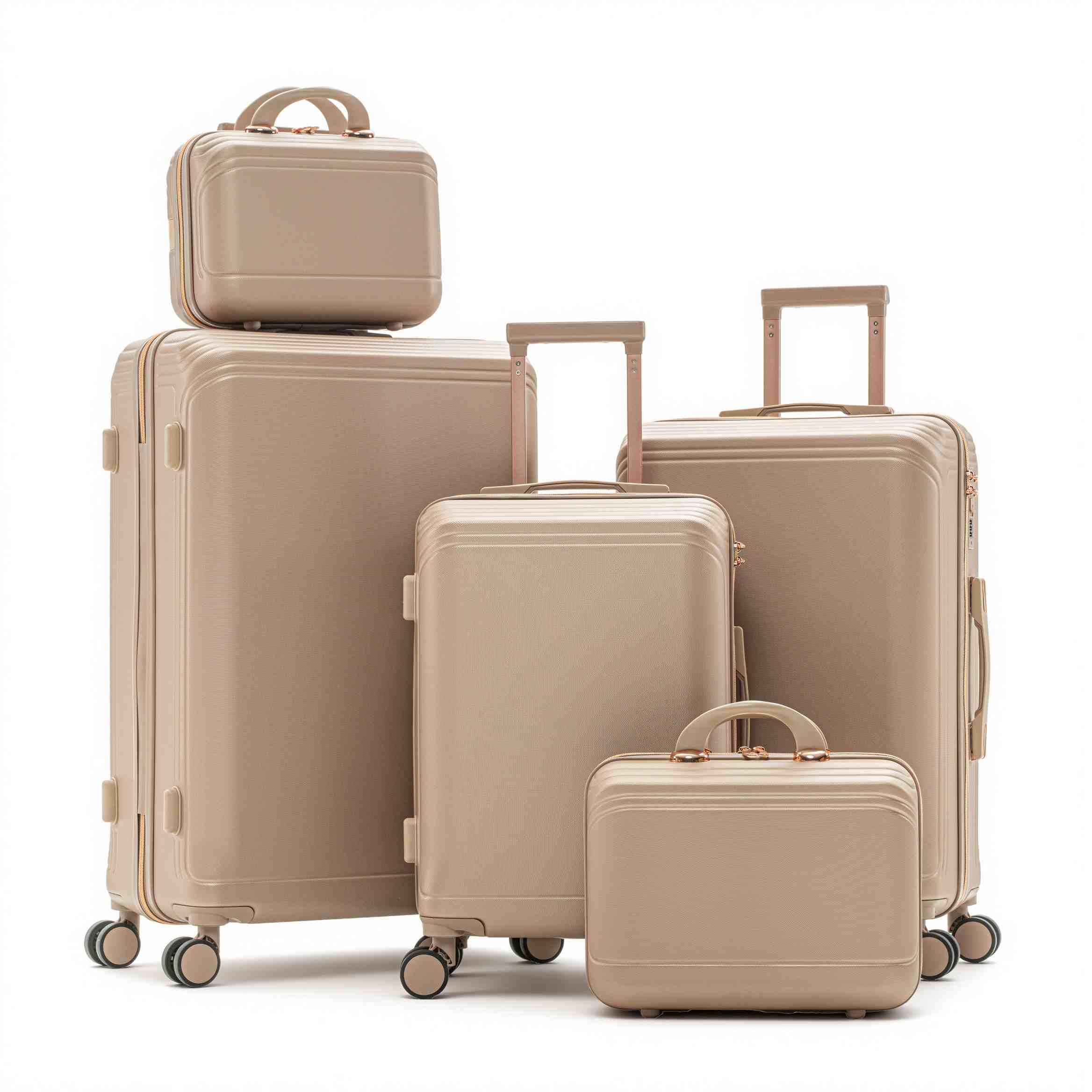 Minimalist ABS 5-Piece Hardshell Luggage Set
