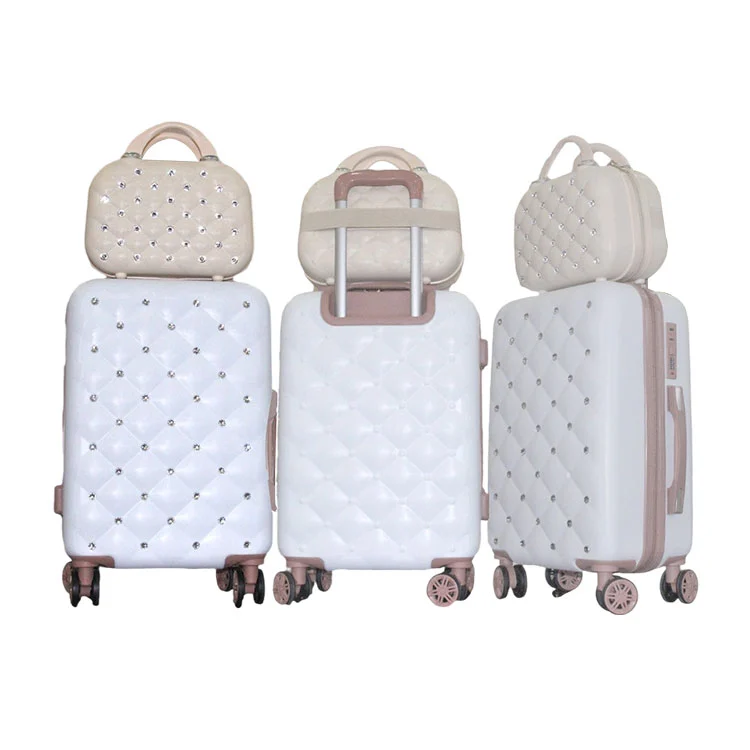 Crystal-Embellished ABS Suitcase