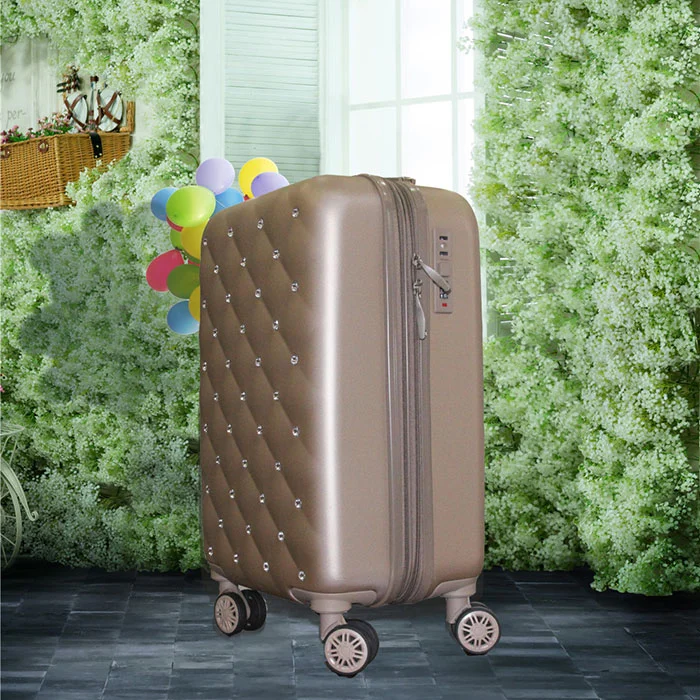 Crystal Embellished Abs Suitcase