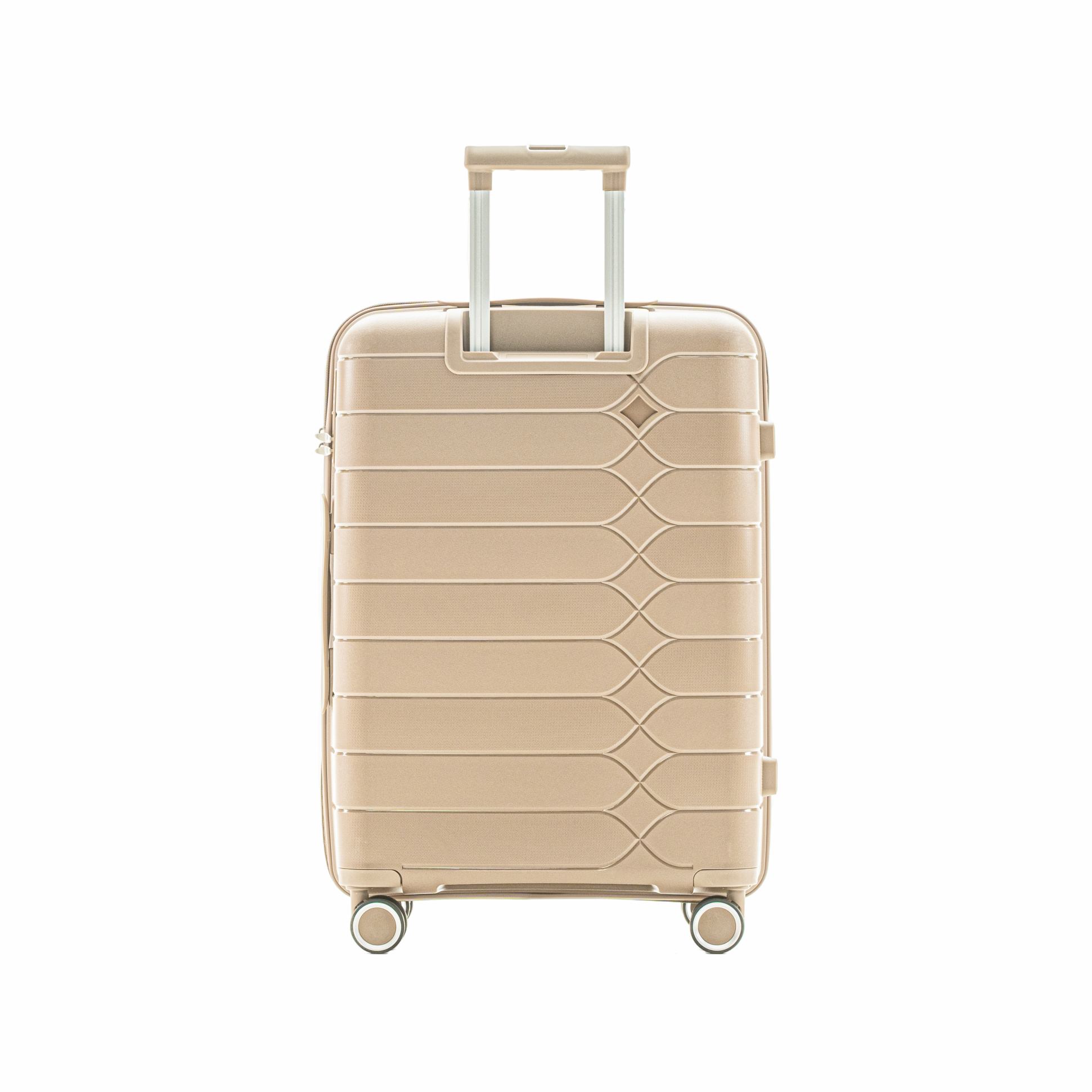 Durable PP Hard Shell Carry On Suitcase, Lightweight Travel Luggage