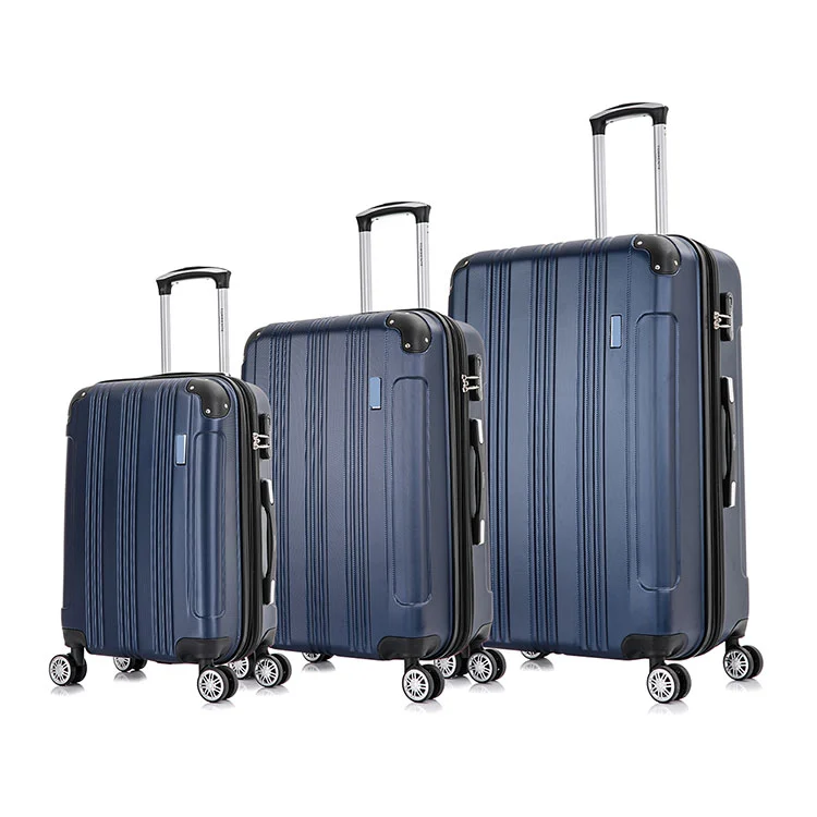 Segmented Striped ABS Luggage
